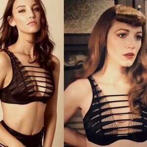 Rayna Caged Cutout Demi High Neck Bra